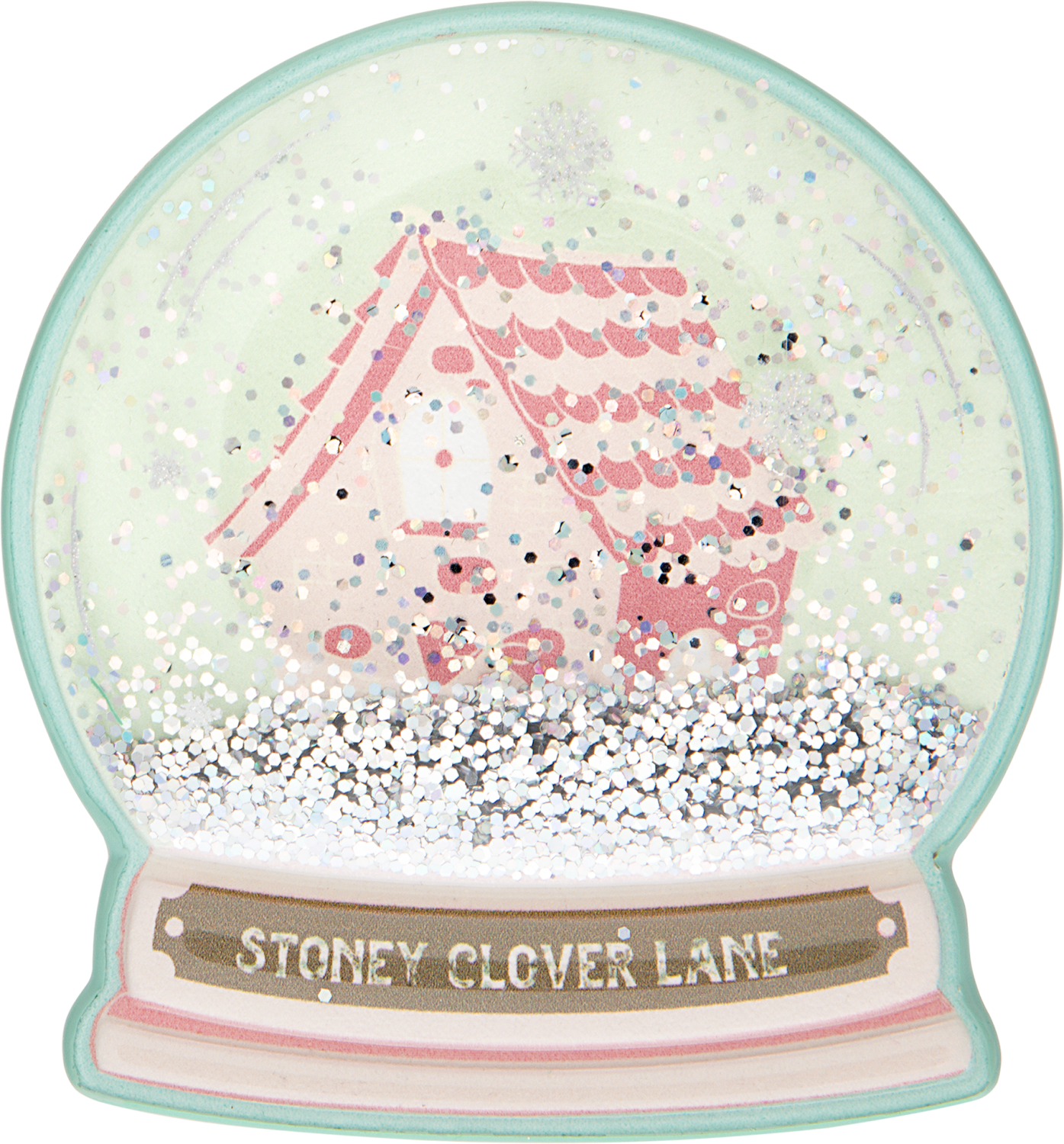 Falling Glitter Snow Globe Patch