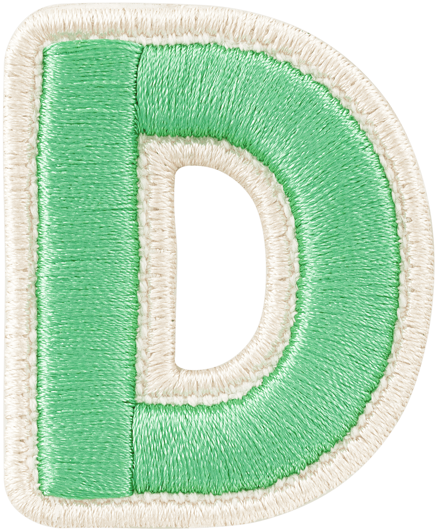Avocado Rolled Embroidery Letter Patch
