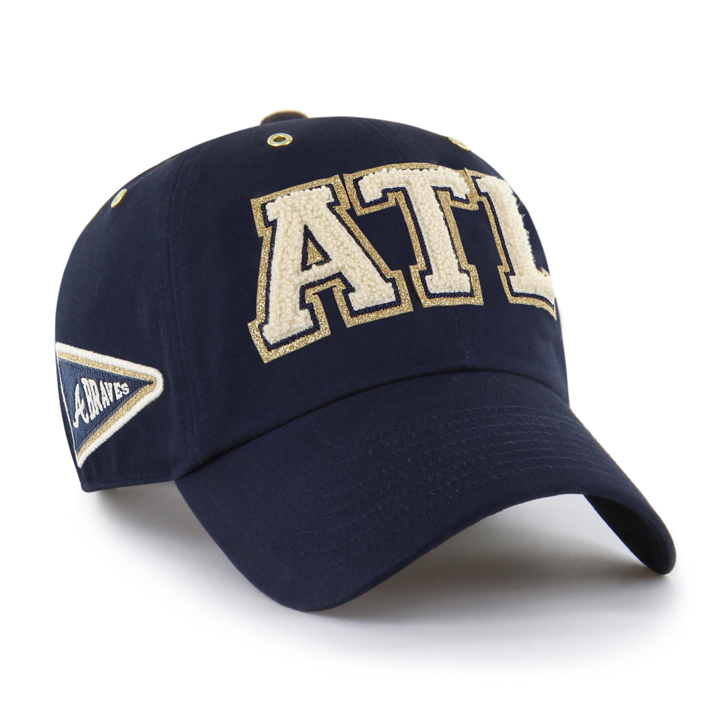 チャップアップ 47 Brand Atlanta Braves 'Silky Way' 47 Hitch Snapback Navy/Red