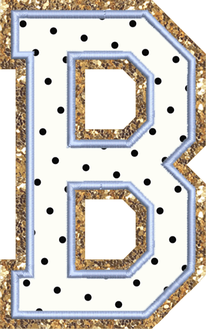 Jumbo Blanc Dot Varsity Letter Patch - Stoney Clover Lane