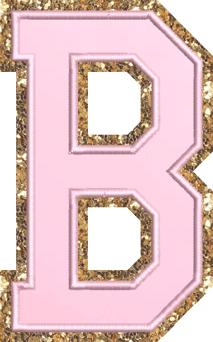 Jumbo Flamingo Glitter Varsity Letter Patch