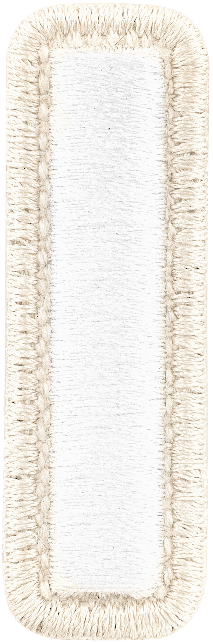 Blanc Rolled Embroidery Letter Patch