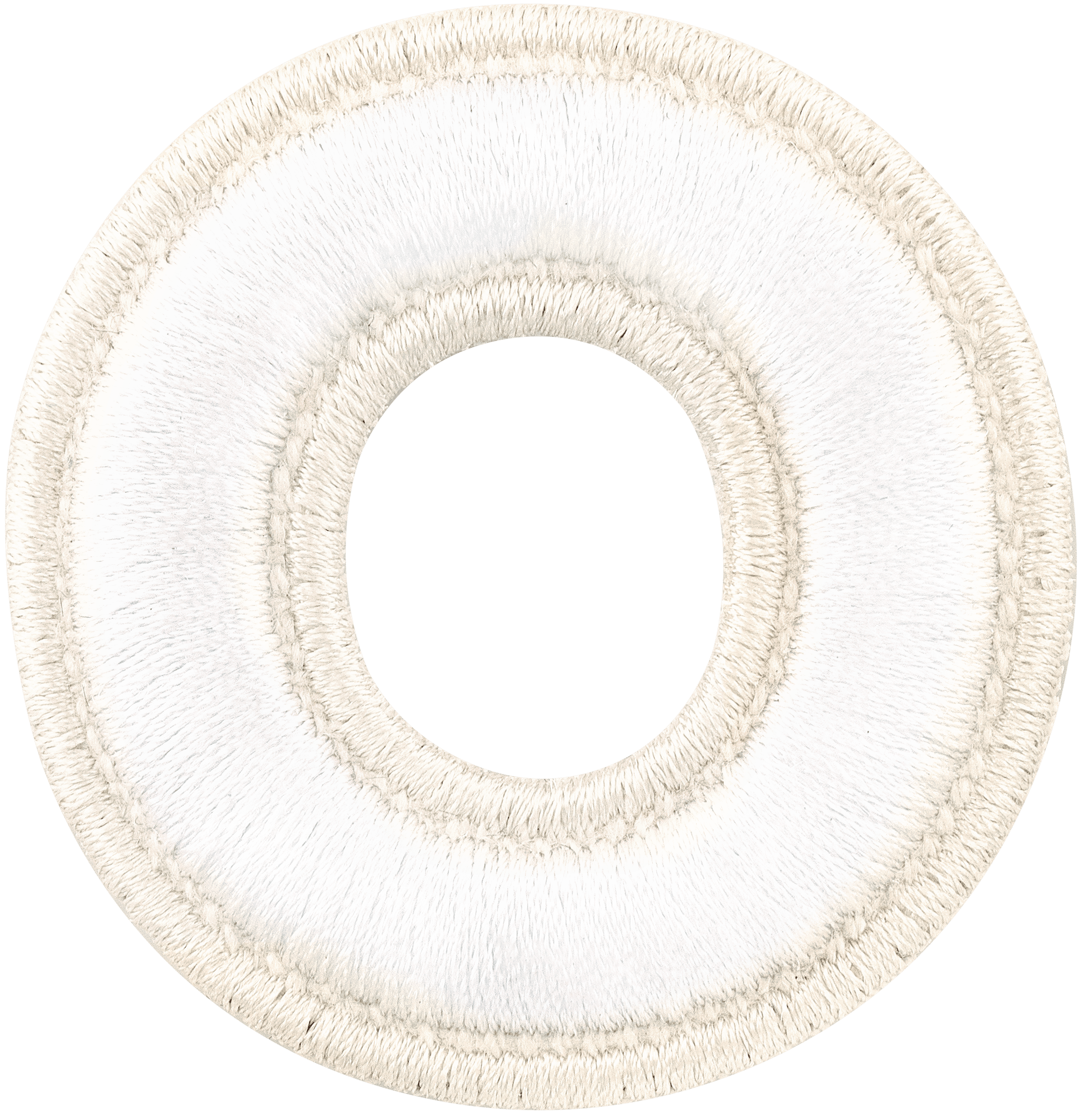 Blanc Rolled Embroidery Letter Patch