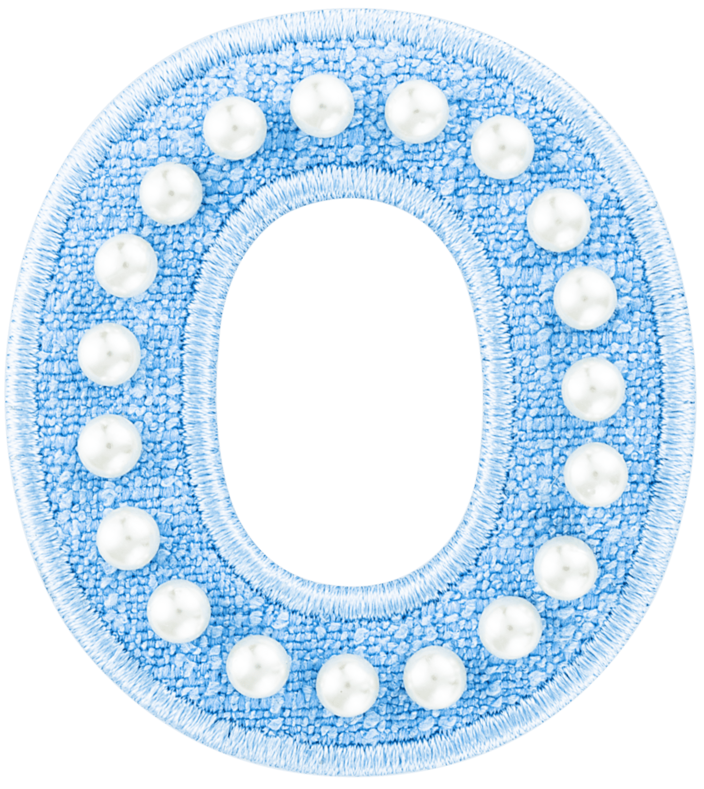 Blue Pearl Letter Patch