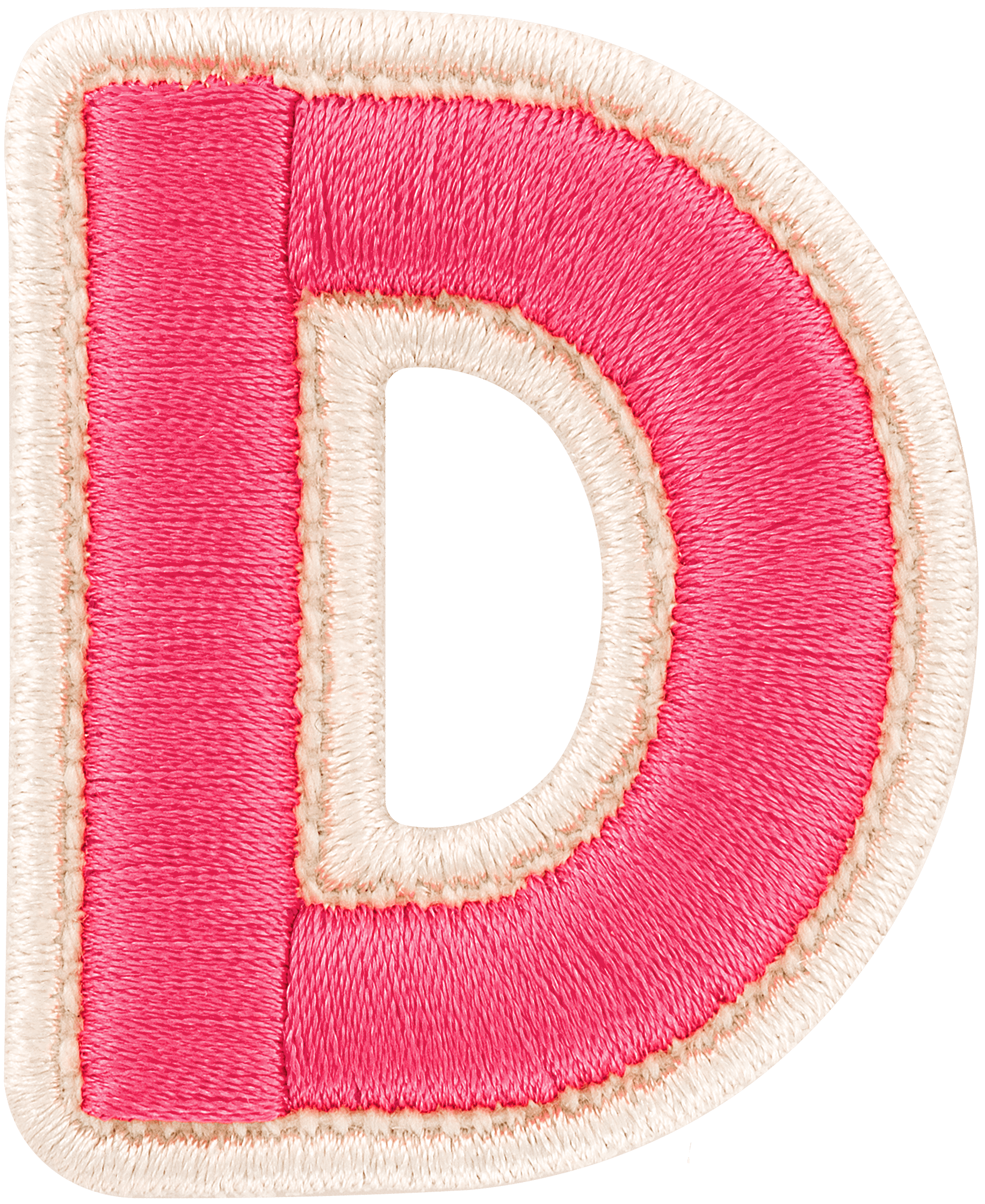 Bubblegum Rolled Embroidery Letter Patch