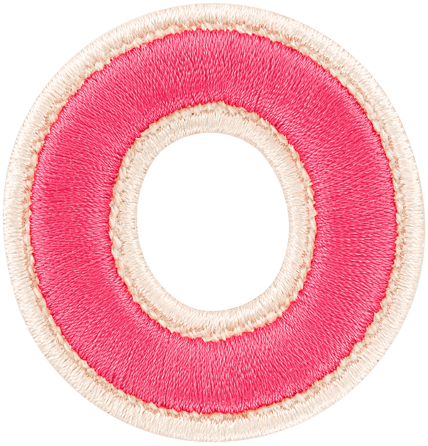 Bubblegum Rolled Embroidery Letter Patch