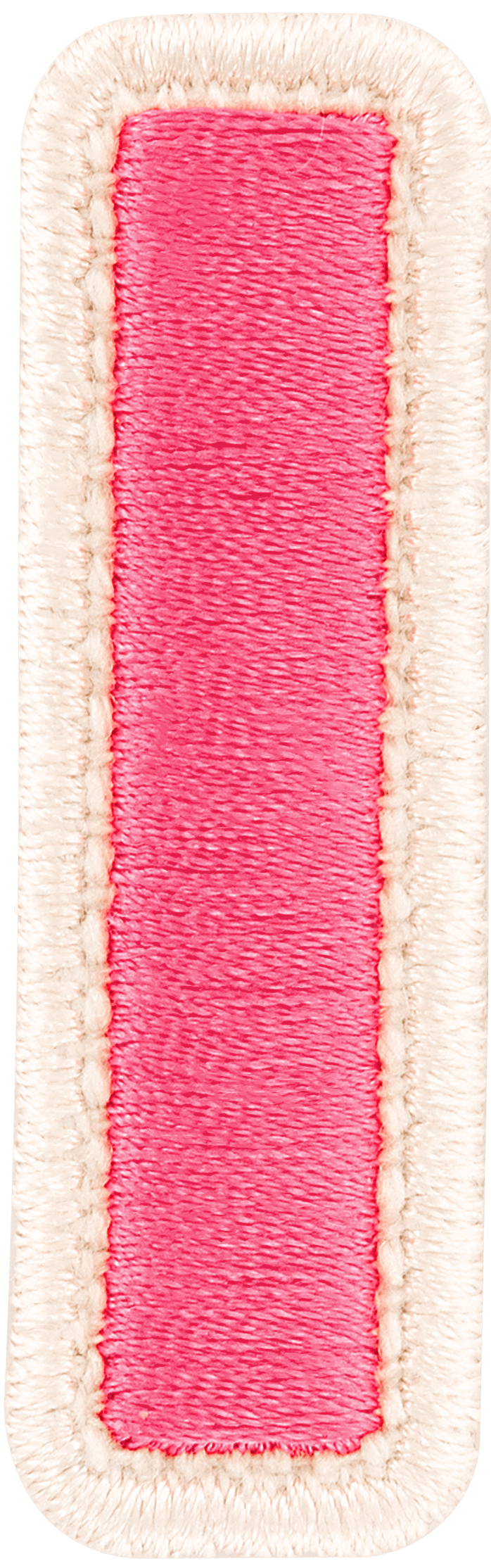 Bubblegum Rolled Embroidery Letter Patch