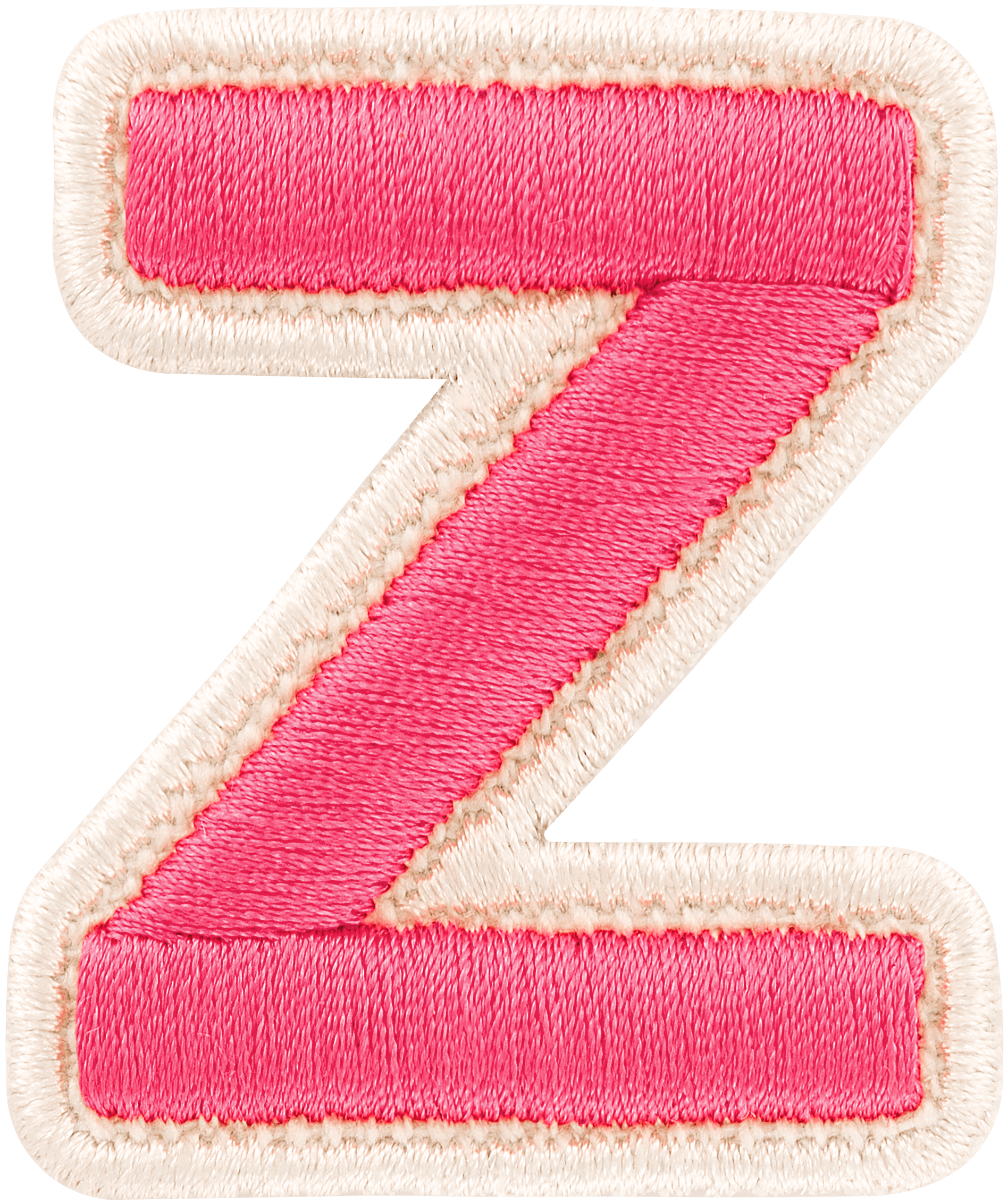 Bubblegum Rolled Embroidery Letter Patch