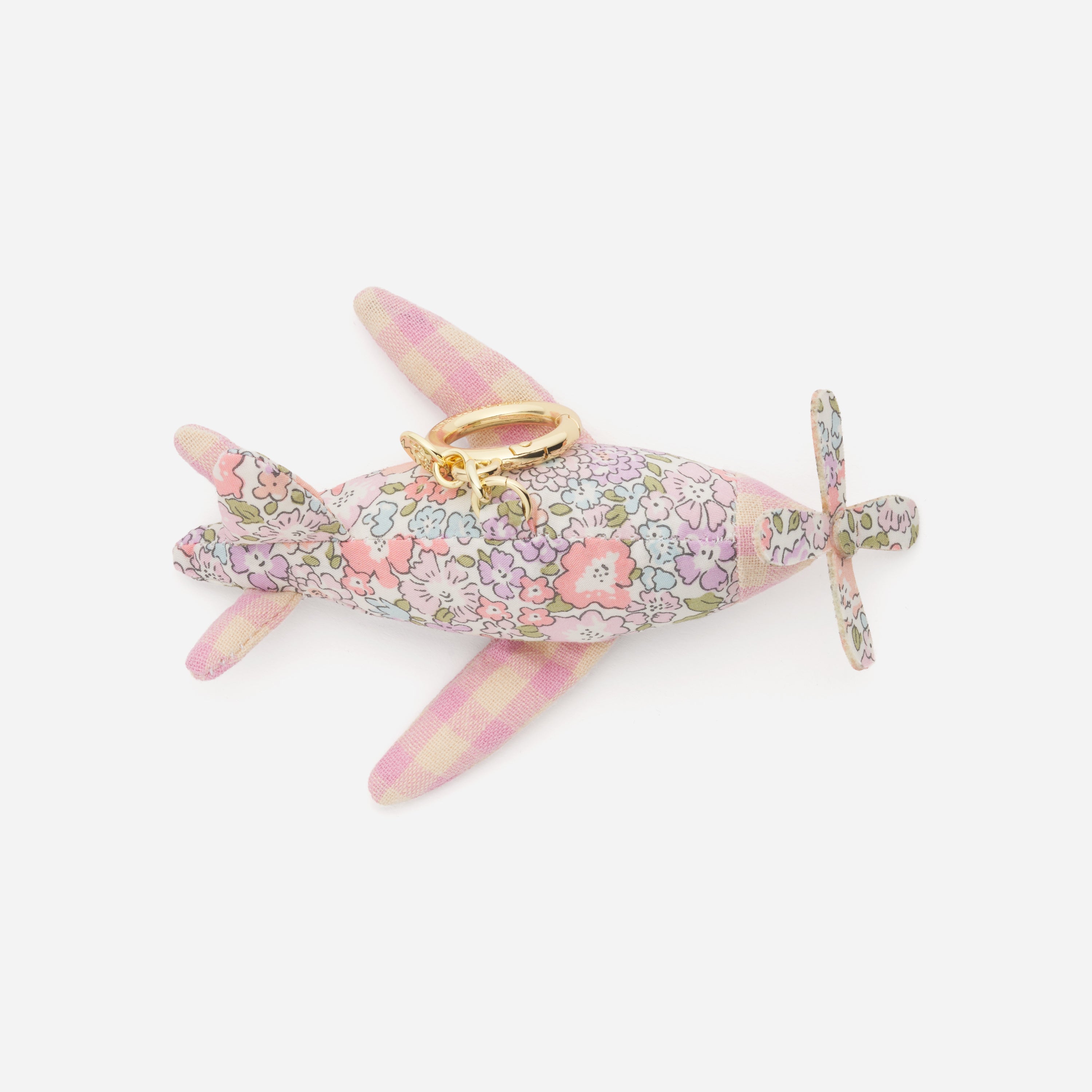 Puffy Airplane Bag Charm Made with Liberty Fabric - Stoney Clover Lane