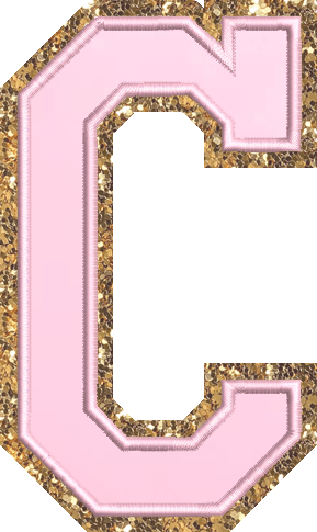 Jumbo Flamingo Glitter Varsity Letter Patch