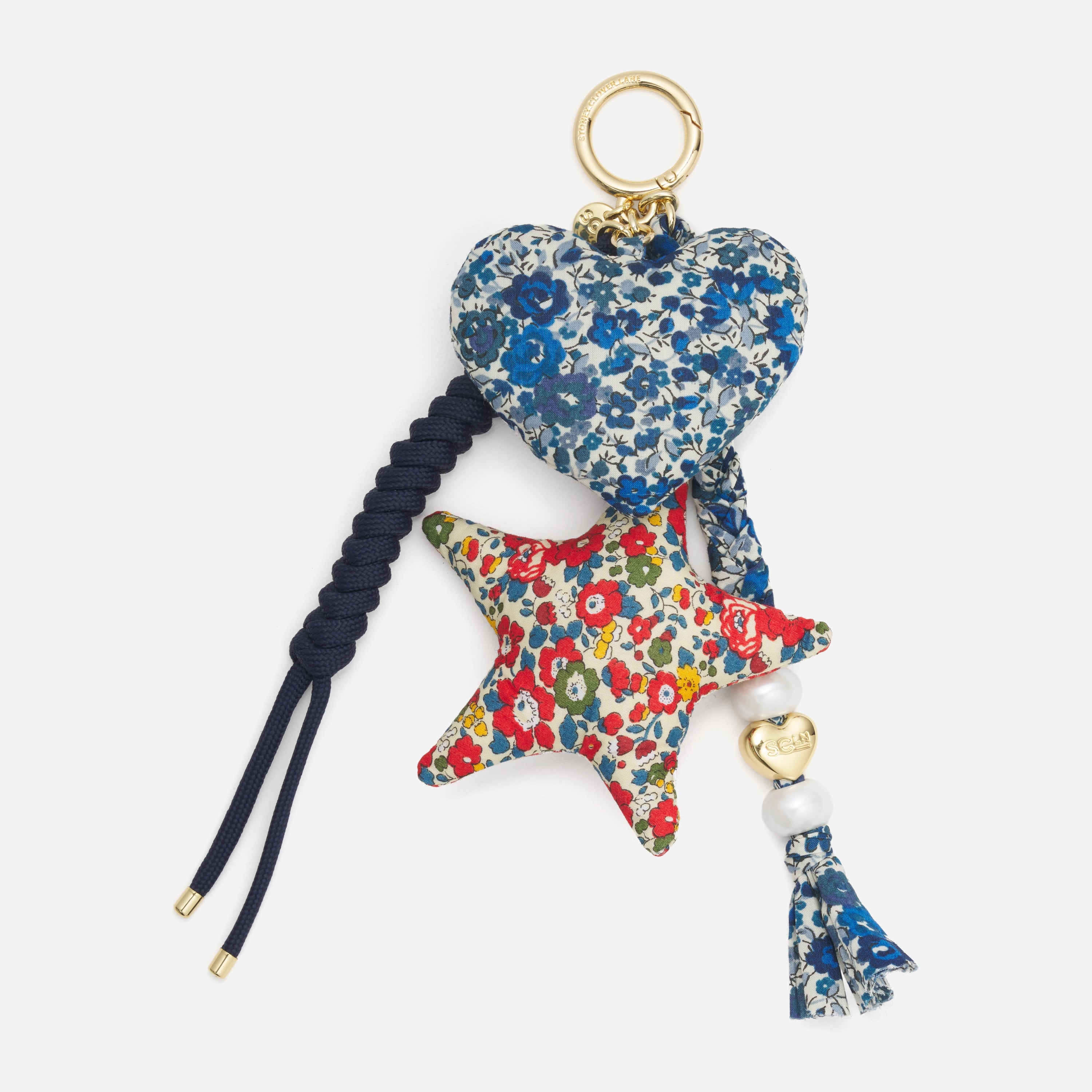 Braided Bag Charm Made with Liberty Fabric - Stoney Clover Lane
