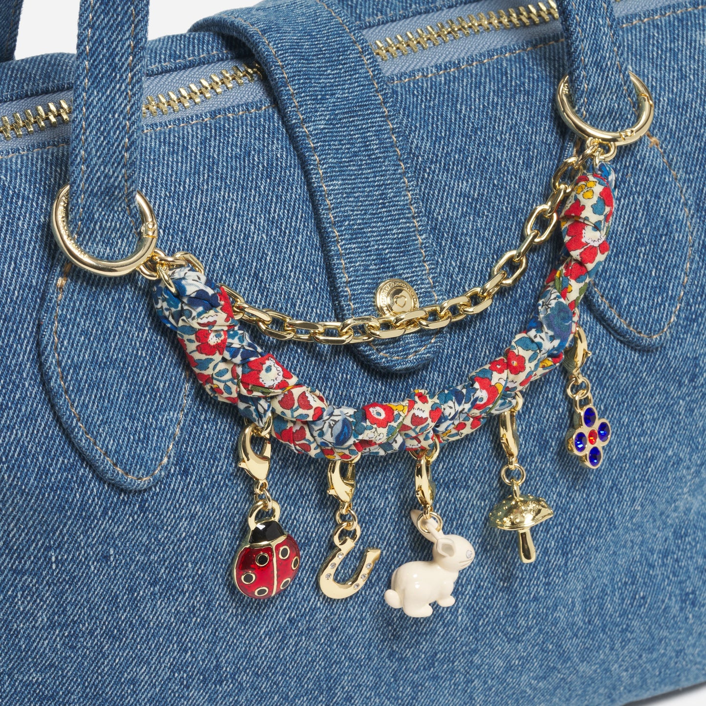 Lucky Links Bag Chain Made with Liberty Fabric - Stoney Clover Lane