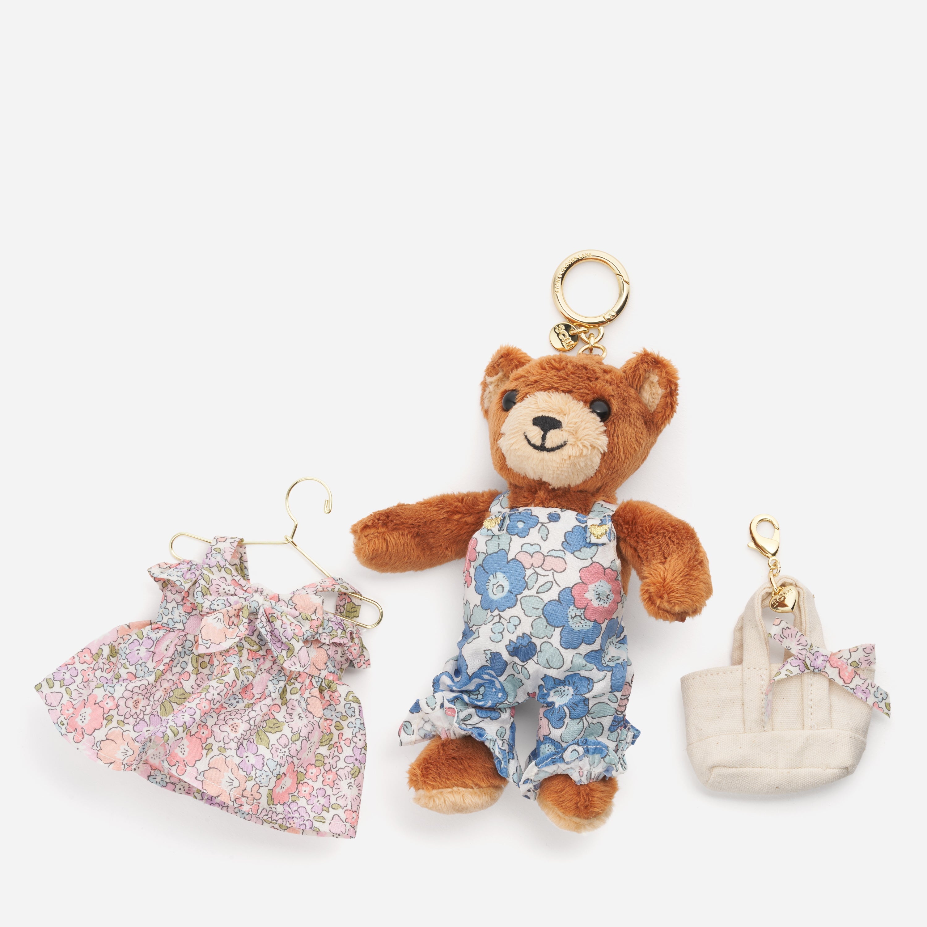 Bear Bag Charm Made with Liberty Fabric - Stoney Clover Lane