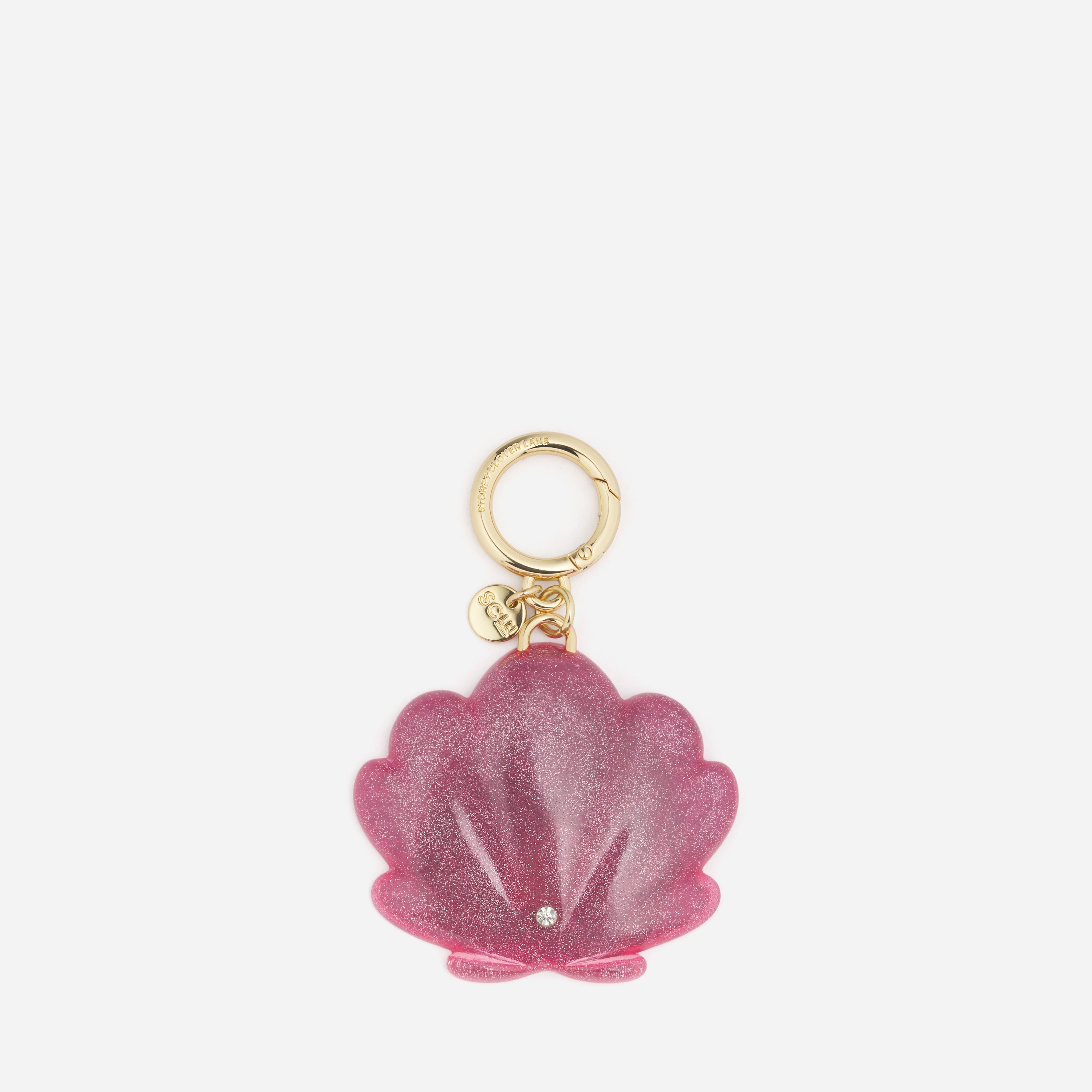 Shell Mirror Bag Charm