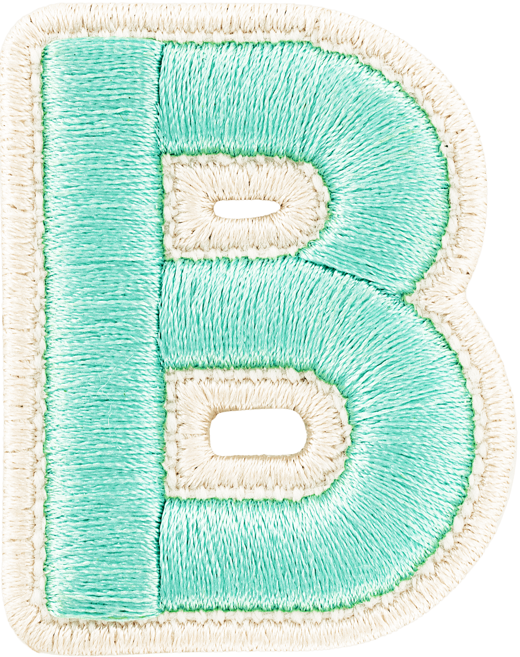 Cotton Candy Rolled Embroidery Letter Patch