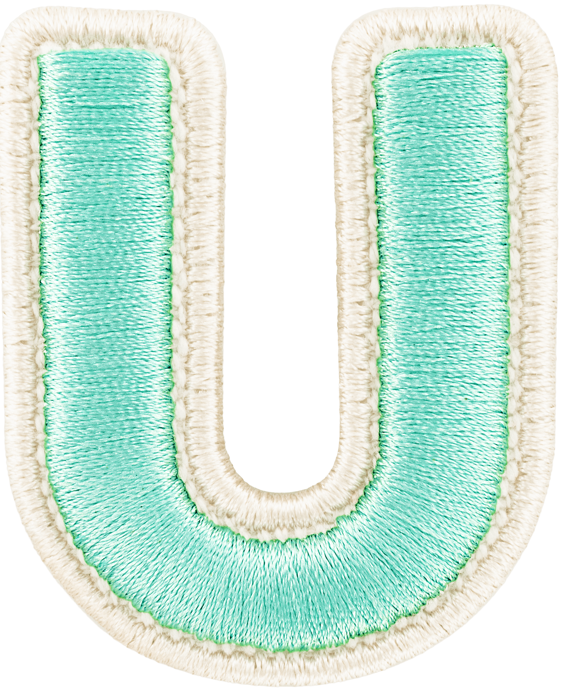 Cotton Candy Rolled Embroidery Letter Patch