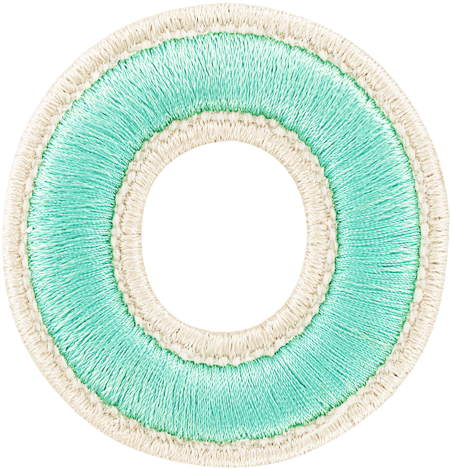 Cotton Candy Rolled Embroidery Letter Patch