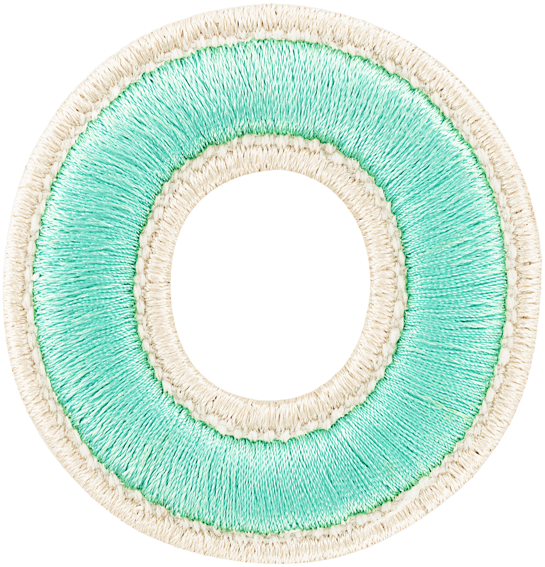 Cotton Candy Rolled Embroidery Letter Patch