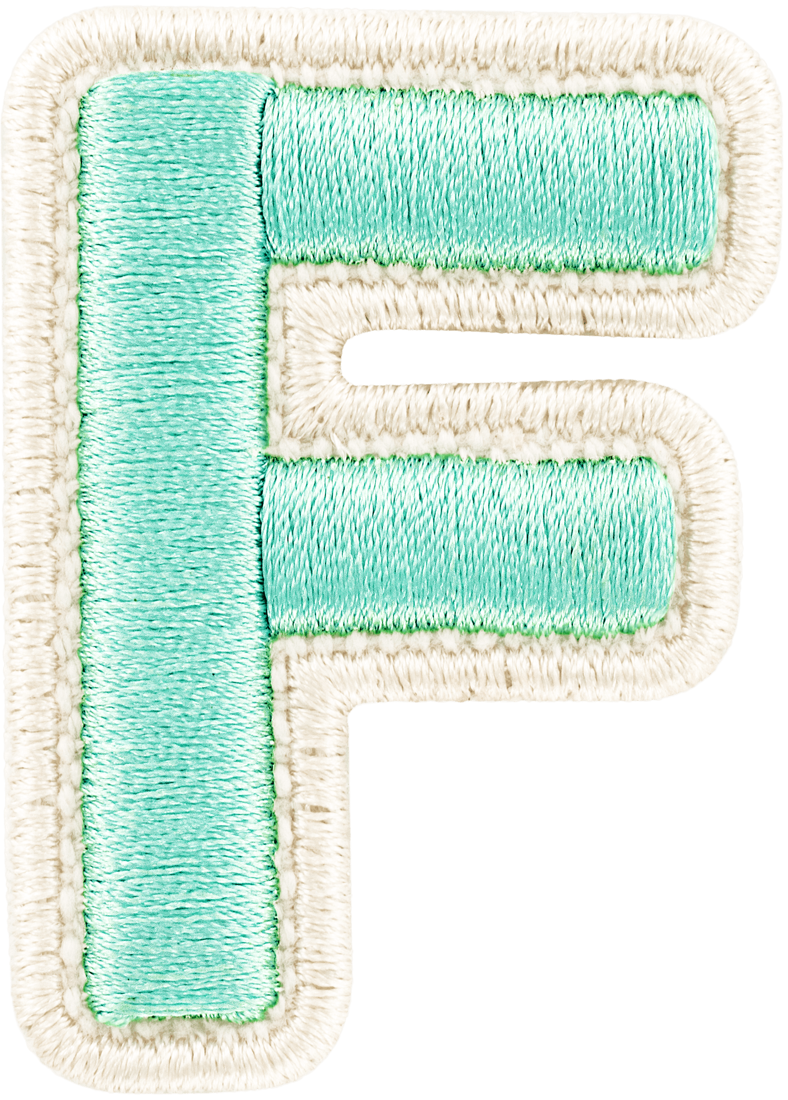 Cotton Candy Rolled Embroidery Letter Patch