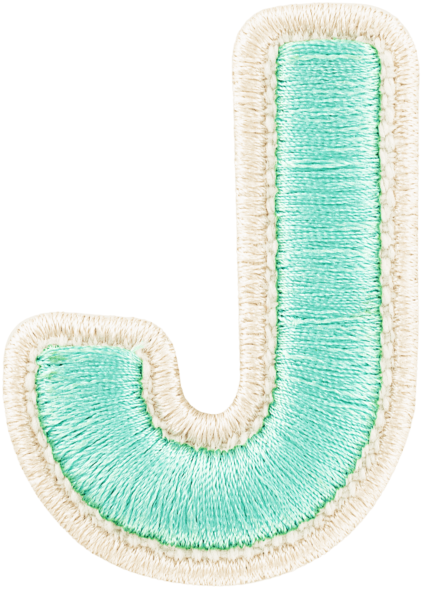 Cotton Candy Rolled Embroidery Letter Patch