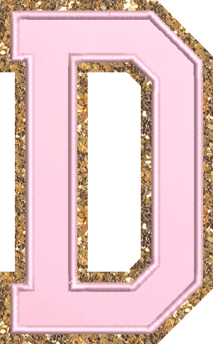 Jumbo Flamingo Glitter Varsity Letter Patch