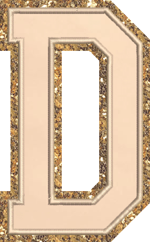 Jumbo Sand Glitter Varsity Letter Patch