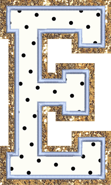 Jumbo Blanc Dot Varsity Letter Patch - Stoney Clover Lane