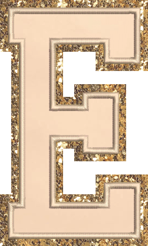 Jumbo Sand Glitter Varsity Letter Patch