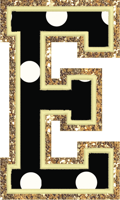 Jumbo Noir Dot Varsity Letter Patch - Stoney Clover Lane