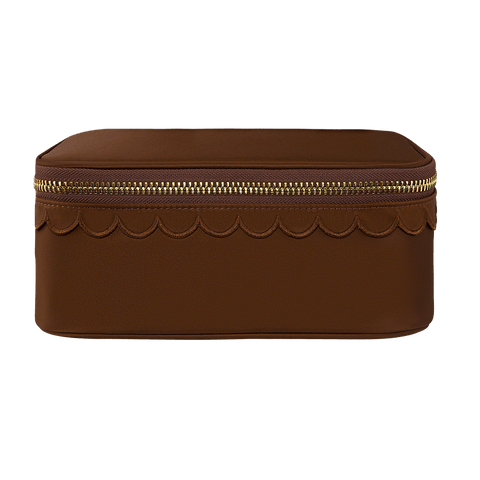 Scalloped Open Top Mirror Pouch