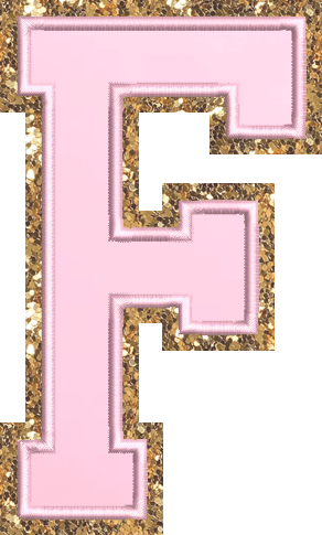 Jumbo Flamingo Glitter Varsity Letter Patch