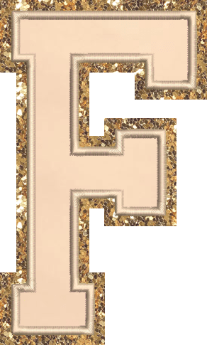 Jumbo Sand Glitter Varsity Letter Patch