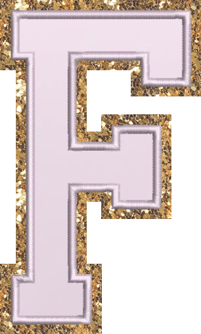 Jumbo Lilac Glitter Varsity Letter Patch