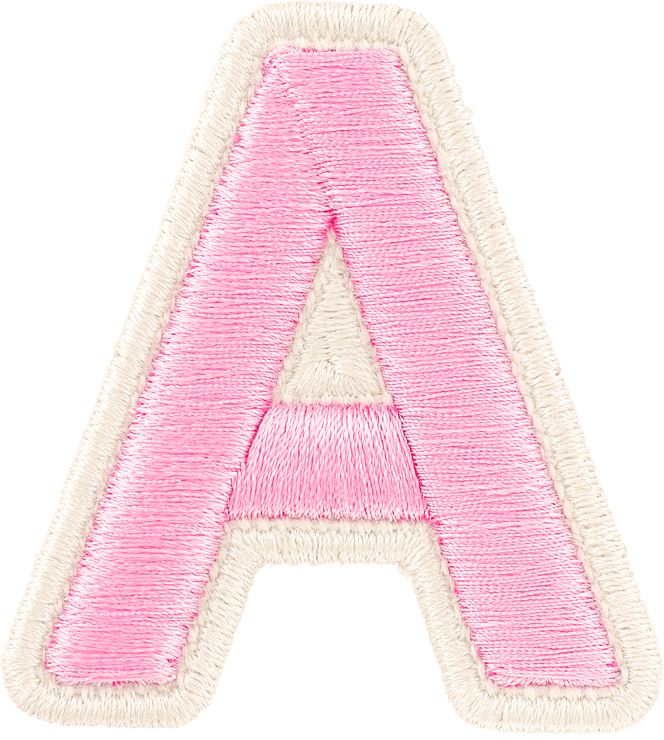 Flamingo Rolled Embroidery Letter Patch