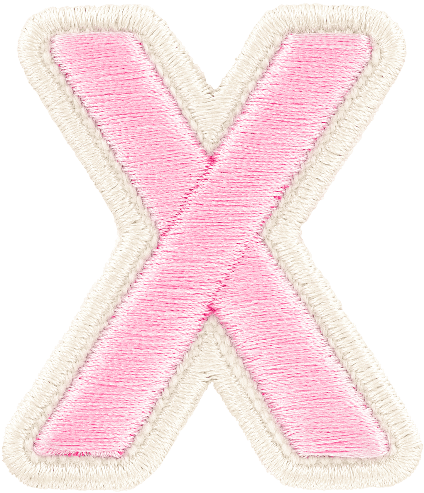 Flamingo Rolled Embroidery Letter Patch