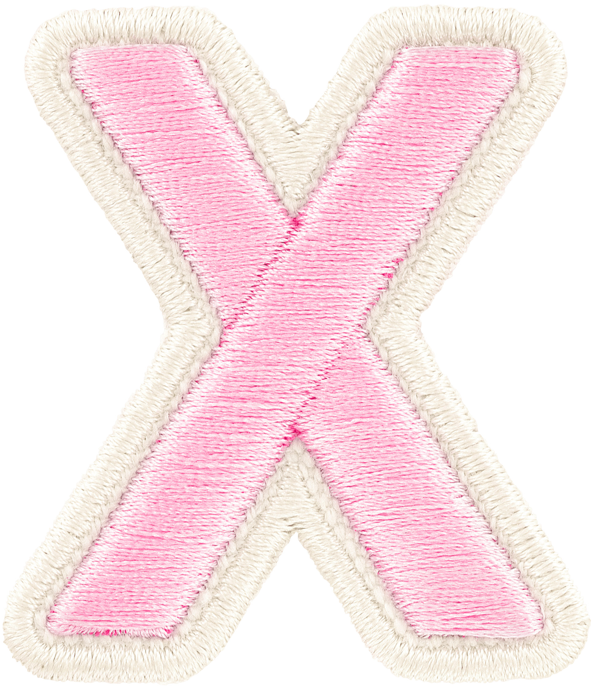 Flamingo Rolled Embroidery Letter Patch