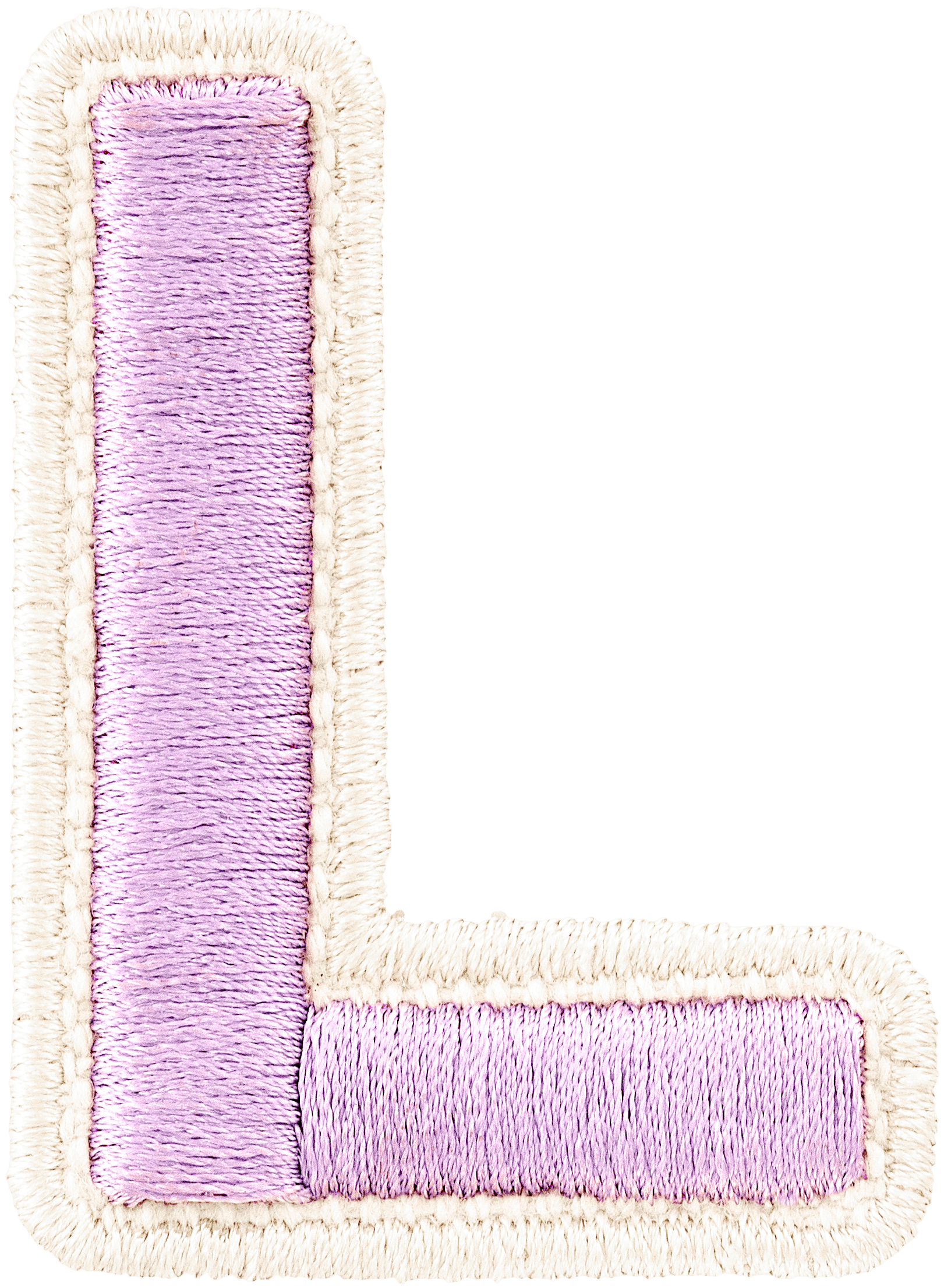 Grape Rolled Embroidery Letter Patch