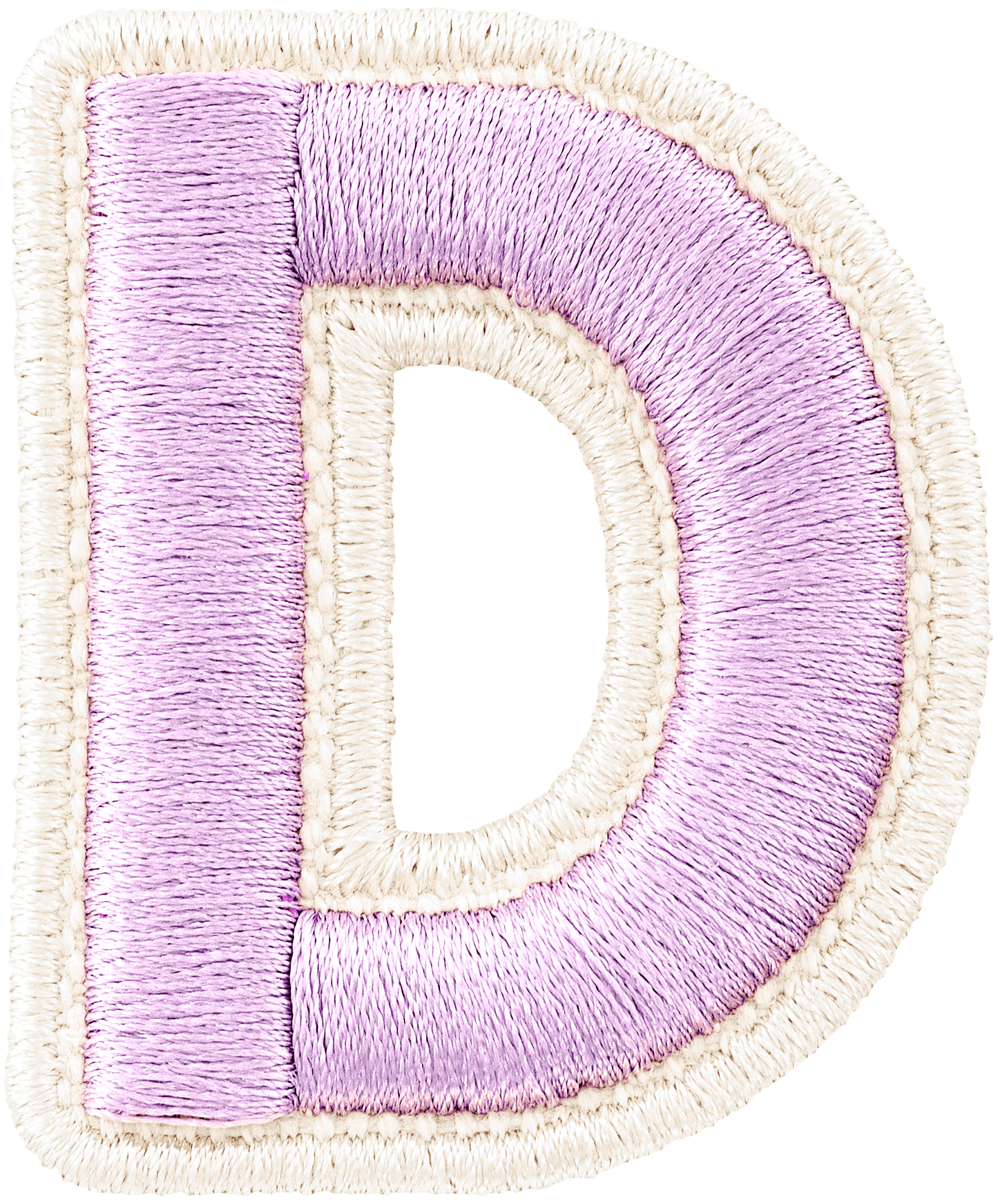 Grape Rolled Embroidery Letter Patch
