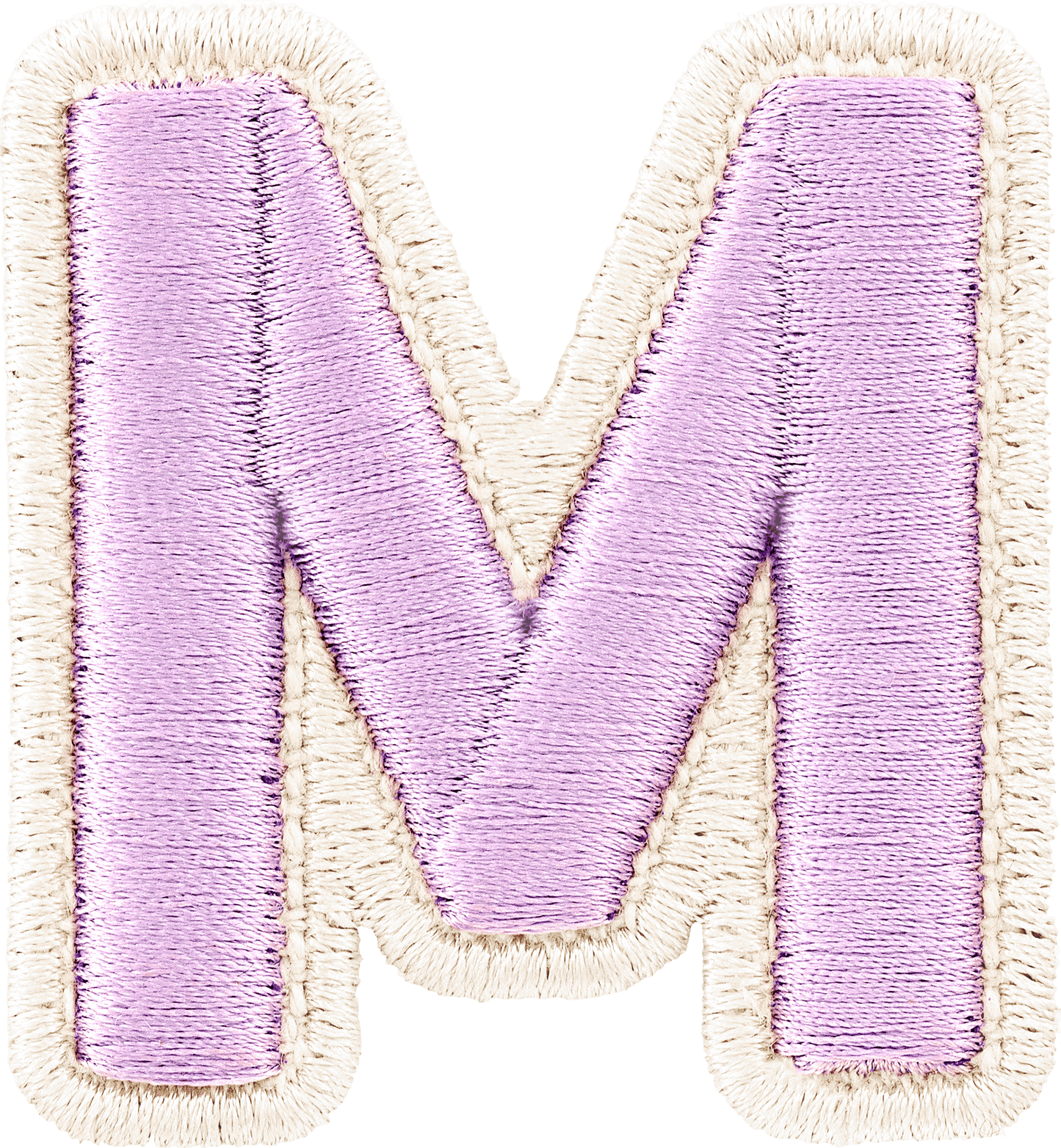 Grape Rolled Embroidery Letter Patch