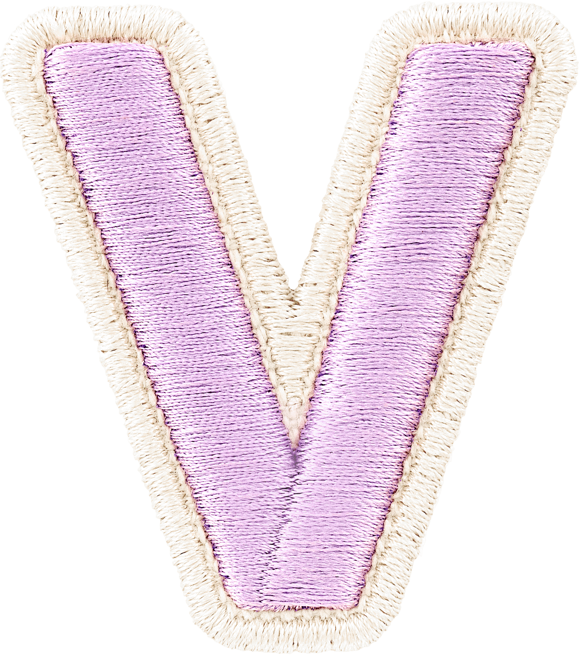 Grape Rolled Embroidery Letter Patch