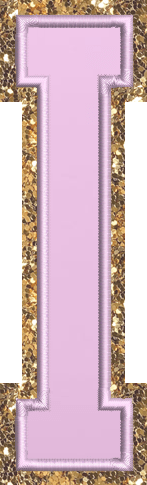 Jumbo Grape Glitter Varsity Letter Patch