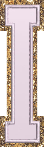 Jumbo Lilac Glitter Varsity Letter Patch