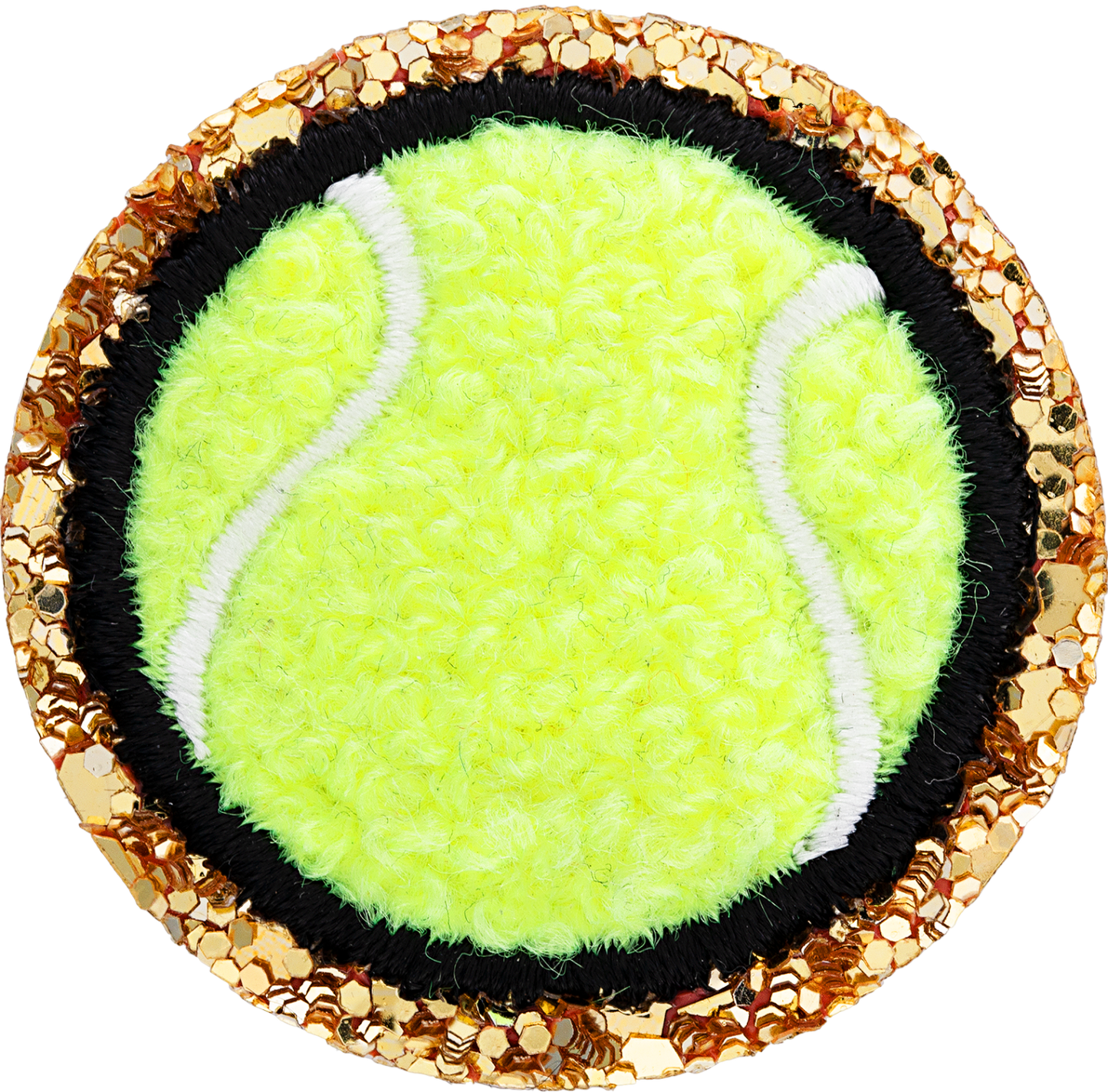 Glitter Varsity Tennis Ball Patch
