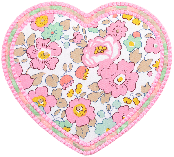Customizable Heart Patch Made with Liberty Fabric