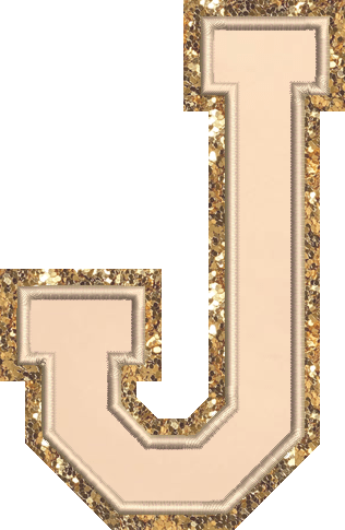 Jumbo Sand Glitter Varsity Letter Patch