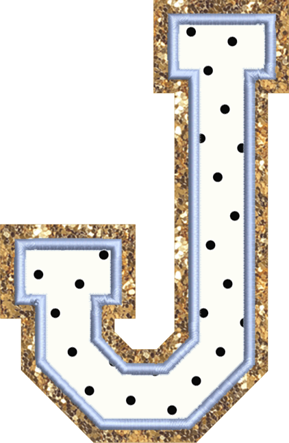 Jumbo Blanc Dot Varsity Letter Patch - Stoney Clover Lane