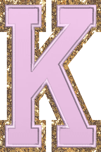 Jumbo Grape Glitter Varsity Letter Patch