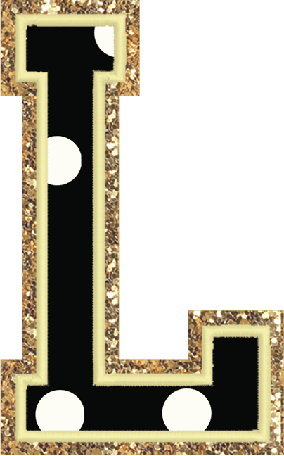 Jumbo Noir Dot Varsity Letter Patch - Stoney Clover Lane