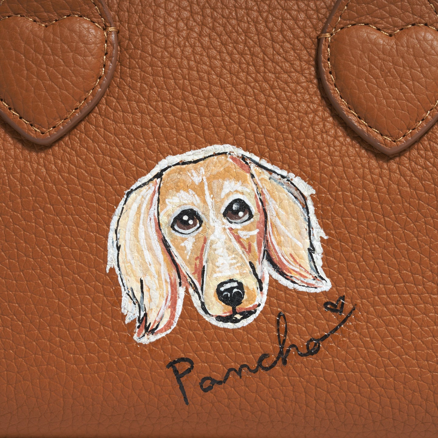 Custom Hand Painted Pet Face and Name Pittsford Pouchette Shoulder Bag 29