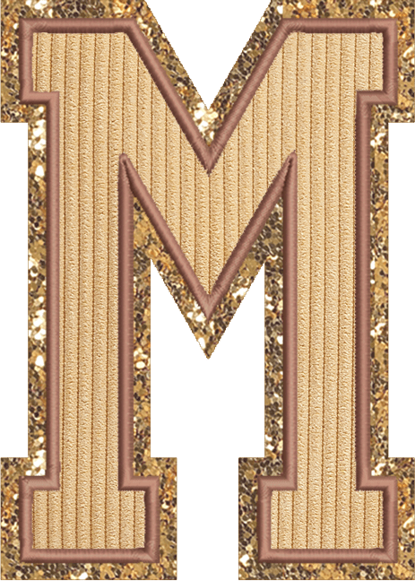 Jumbo Apple Pie Varsity Letter Patch